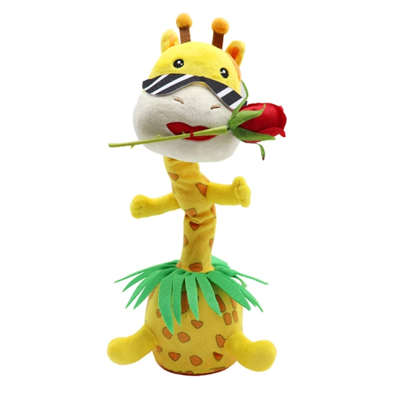 

Electric Dancing Toy Singing Giraffe Toy Novelty Gift Musical Doll Toy with LED Talk Imitation Record Kids Party Favor