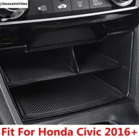 center storage box pallet container phone holder tray cover kit for honda civic 2016 2020 black plastic accessories interior