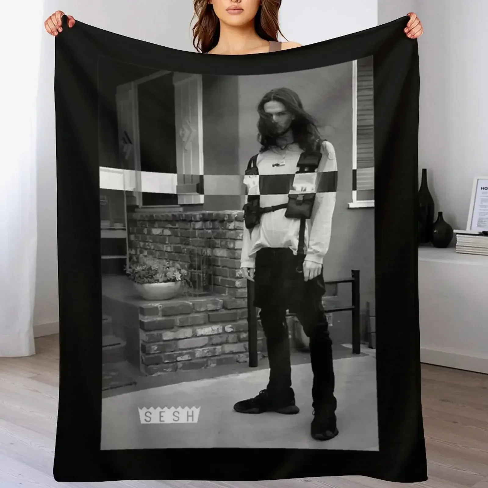 Одеяло TeamSesh Bones Crown с логотипом фланелевые одеяла для кемпинга