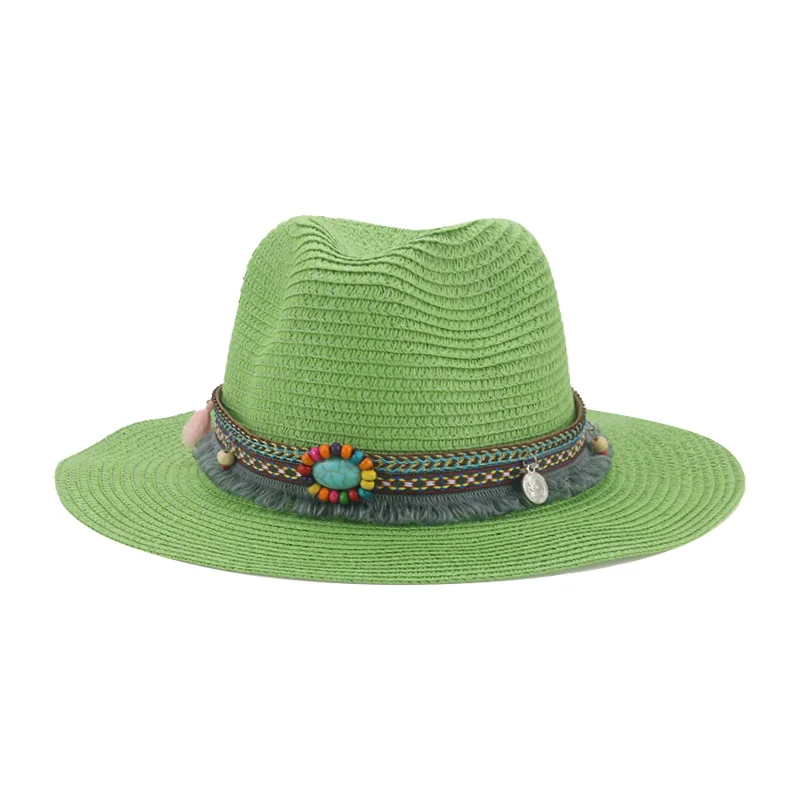 

Sun Hats Wide Brim Sun Protective Casual Vintage Outdoor Beach Straw Hats Women Men Band Summer Women Hats Sombreros De Mujer