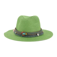 sun hats wide brim sun protective casual vintage outdoor beach straw hats women men band summer women hats sombreros de mujer