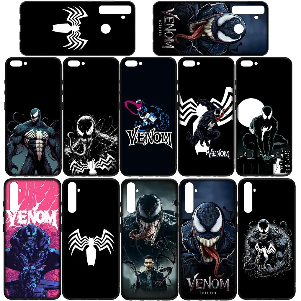 Мягкий чехол для телефона с принтом Venom Comics Marvel Xiaomi Poco C50 C55 C51 C65 X6 X3 NFC GT X4 M6 M4 M5 C40 F3 F6