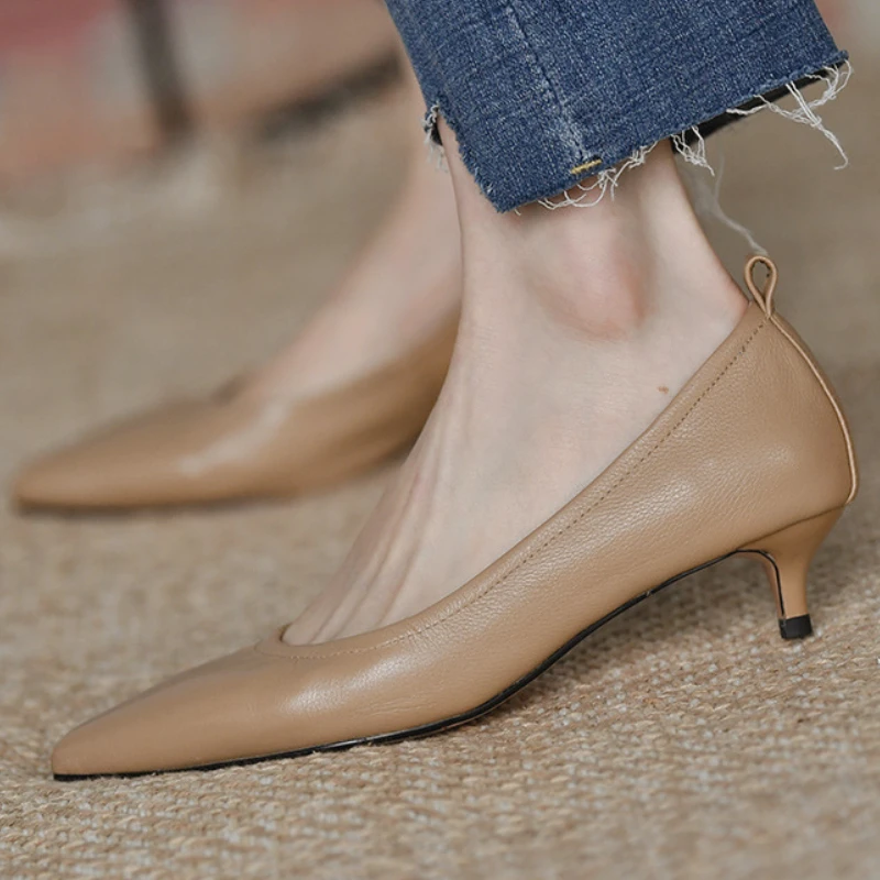 

Female Pointed Toe High Heels Spring Autumn Solid Colour Shallow Mouth Pumps Temperament Party Work Shoes Zapatos Tacon Mujer