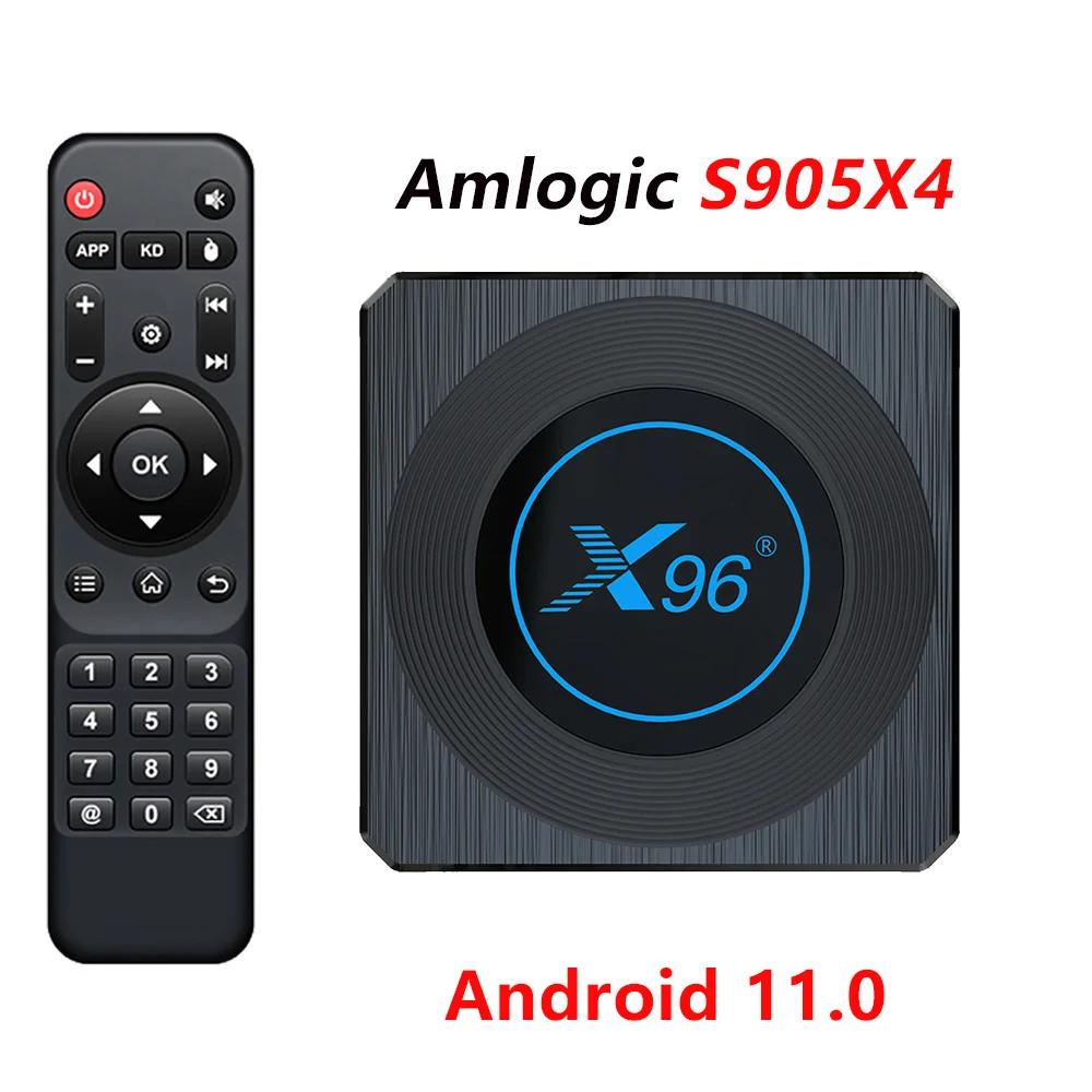 

2021 X96 X4 Amlogic S905X4 Smart TV Box Android 11 4G 64G Dual Wifi BT4.1 4K Youtube 100M Media Player Set top box TV Receivers