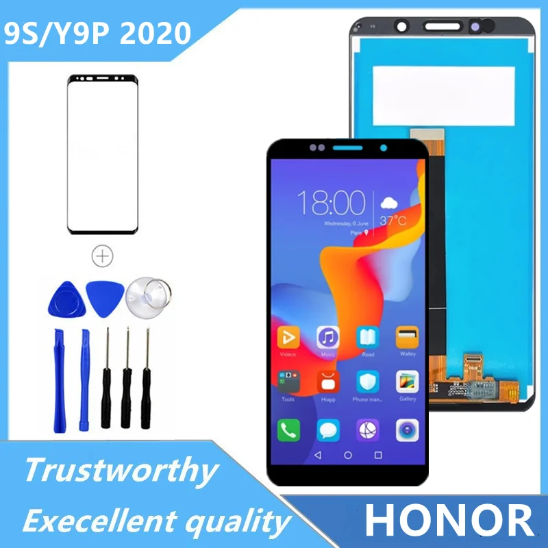 Оригинал 5,45 дюйма; Для Huawei Honor 9S телефон, ЖК-дисплей, сенсорный экран, дигитайзер для Huawei Y5P 2020, Замена ЖК-дисплея