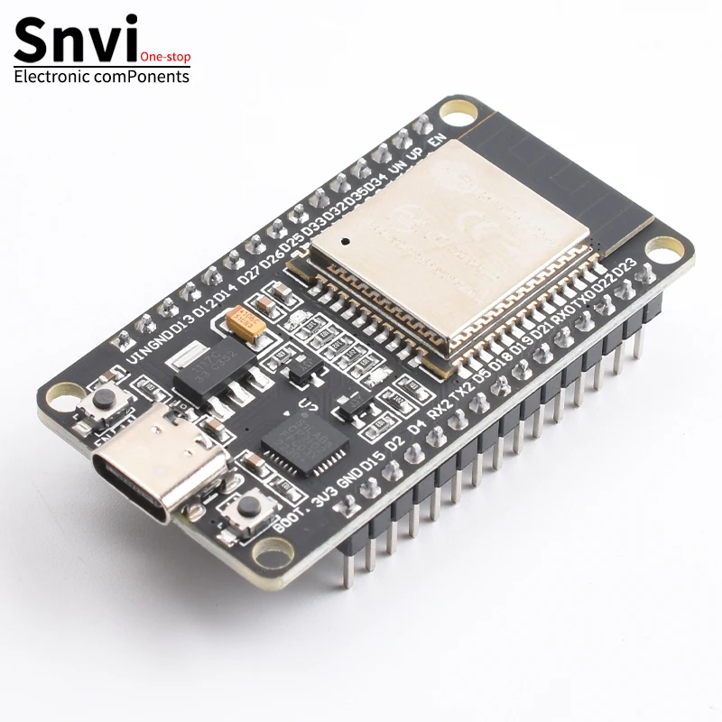 Фото Плата разработки Snvi ESP32 CP2102 TYPE-C/MICRO USB WiFi+Bluetooth со сверхнизким энергопотреблением, двухъядерный ESP-32S ESP32-WROOM №1