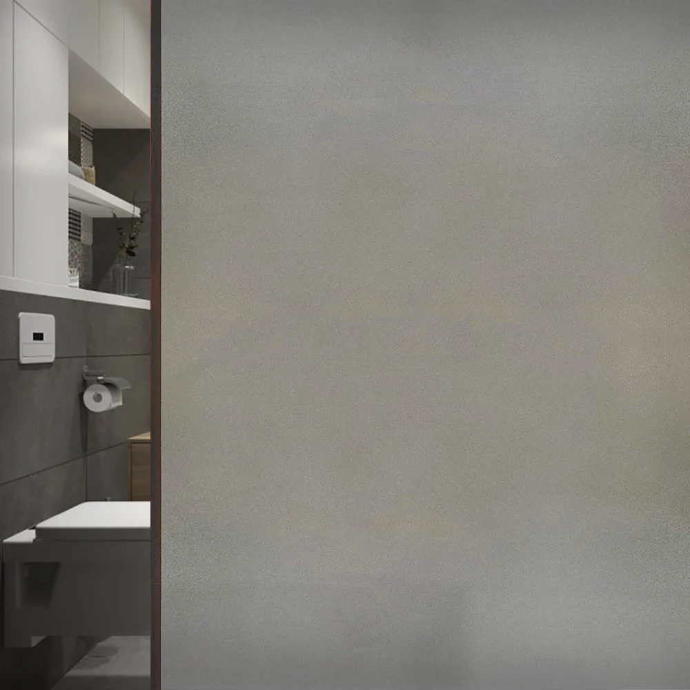 

Gray Matte Window Film Privacy Stained Glass Film Static Cling Self Adhesive Film Frosted UV Protective Glass Vinyl For Home