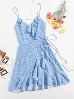mesh halter tie up baddie dresses for women 2022summer casual street style sexy backless sleeveless mini dress female hot