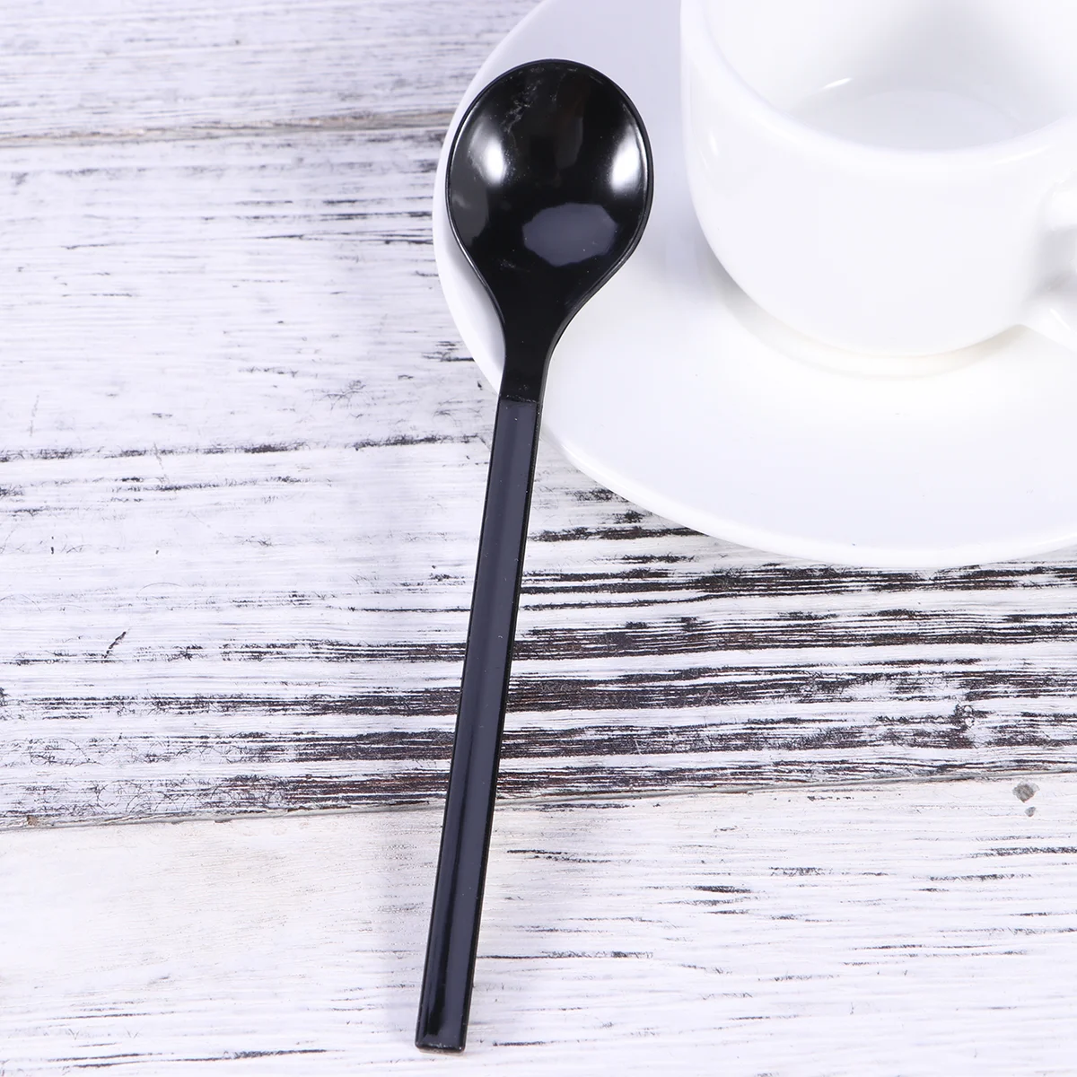 

100Pcs Thick Plastic Spoons Disposable Individually Wrapped Thick Yogurt Cakes Spoons Baking Supplies Tableware