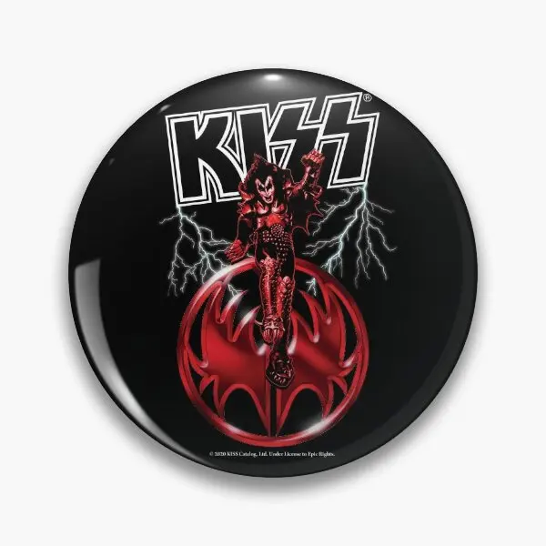 Поцелуй Группа Демон Мягкая пуговица Значок Забавный Металлический любовник