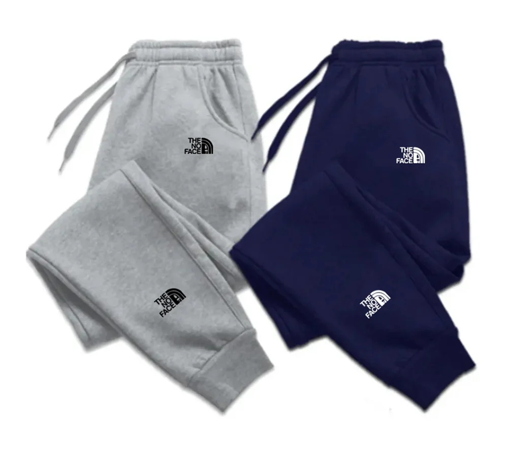 

2023 New Men Sweatpants Luxury Print Autumn Winter Fleece Warm Jogging Pants Multiple Packs Male Outdoor Brand Straight Trousers