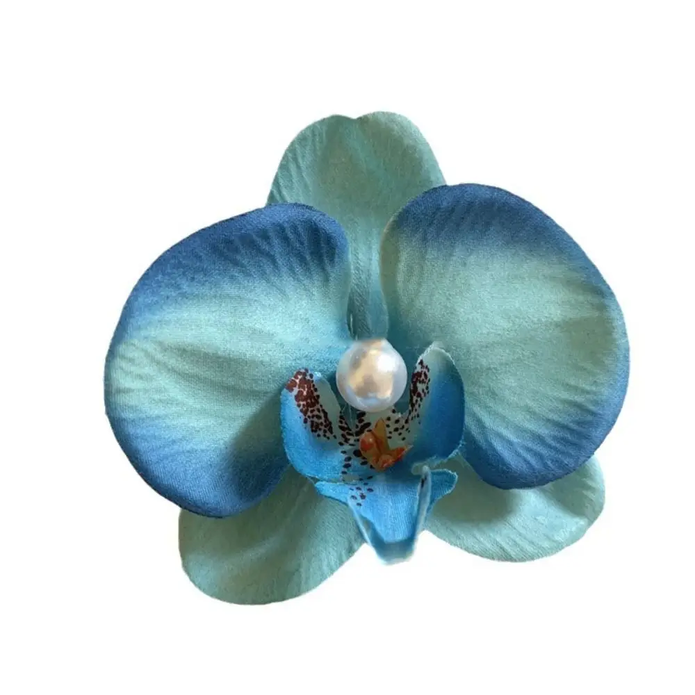 Розовая заколка для волос с цветком орхидеи украшение головной убор орхидеей