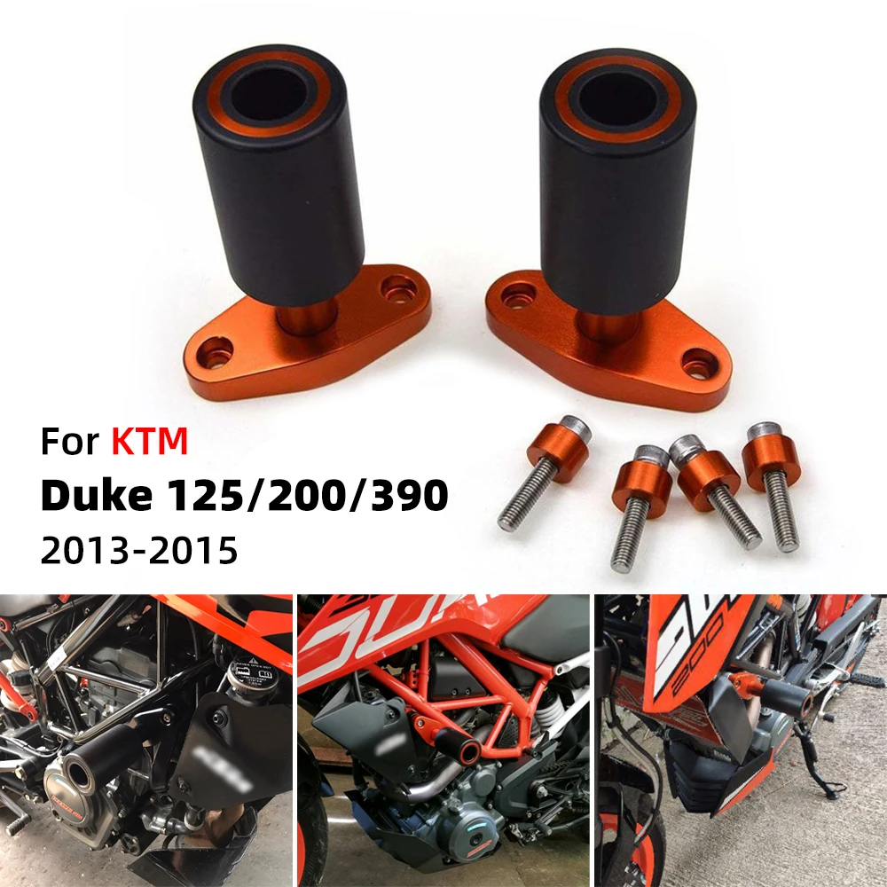 

REALZION Frame Slider Crash Guard Falling Protector Side Bumper CNC For KTM Duke 125 200 390 Duke390 Duke200 Duke125 2Pcs
