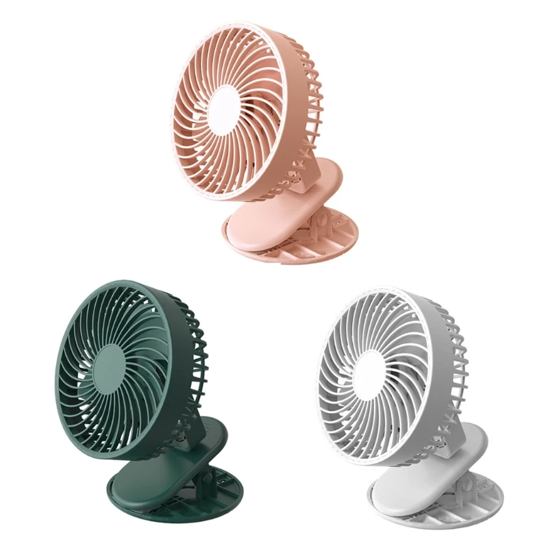 

Clip On Stroller Fan Portable 360 Degree Rotation Small Desk Fan Personal USB Rechargeable Desktop Table Fan