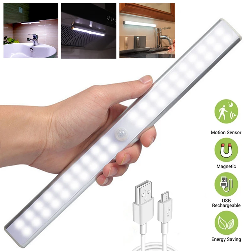 Luz LED inalámbrica con Sensor de movimiento, Lámpara decorativa de pared, Detector de luz para decoración de dormitorio, escalera, armario, habitación y pasillo