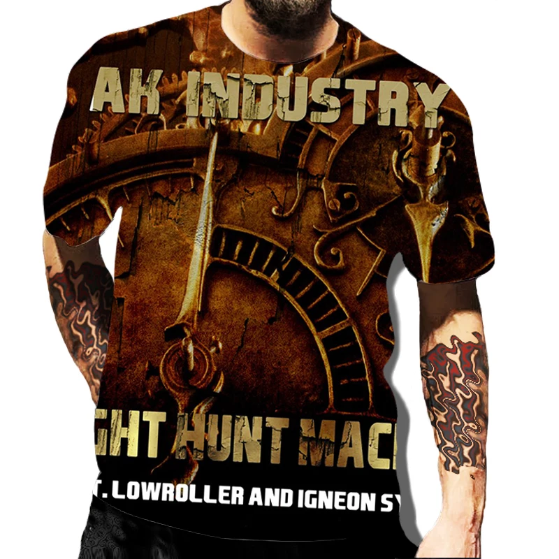 

Футболка мужская с 3D-принтом и коротким рукавом, винтажная уличная одежда из полиэстера, повседневный топ с персонализированным рисунком, л...