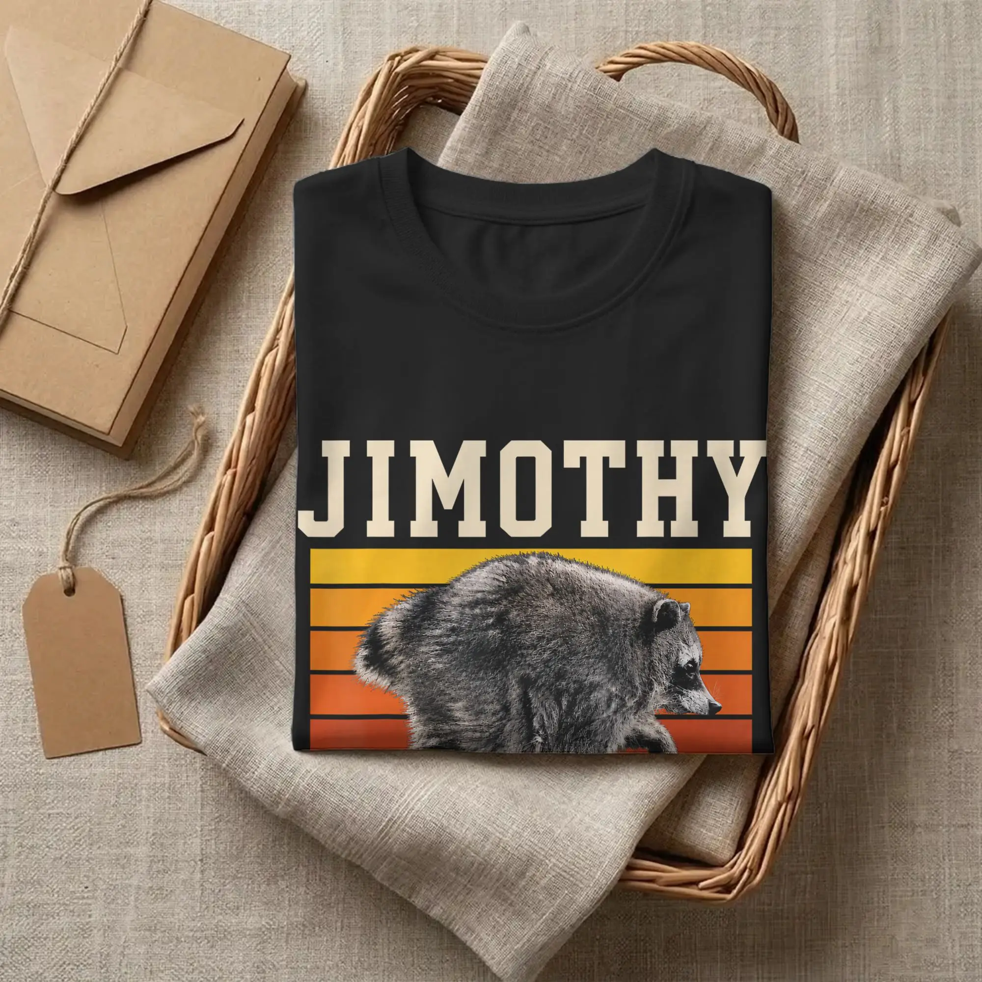 Фото Футболка Jimothy Raccoon Seattle Feral Legend, хлопковые топы унисекс, необычные хлопковые топы с круглым вырезом и короткими рукавами №4