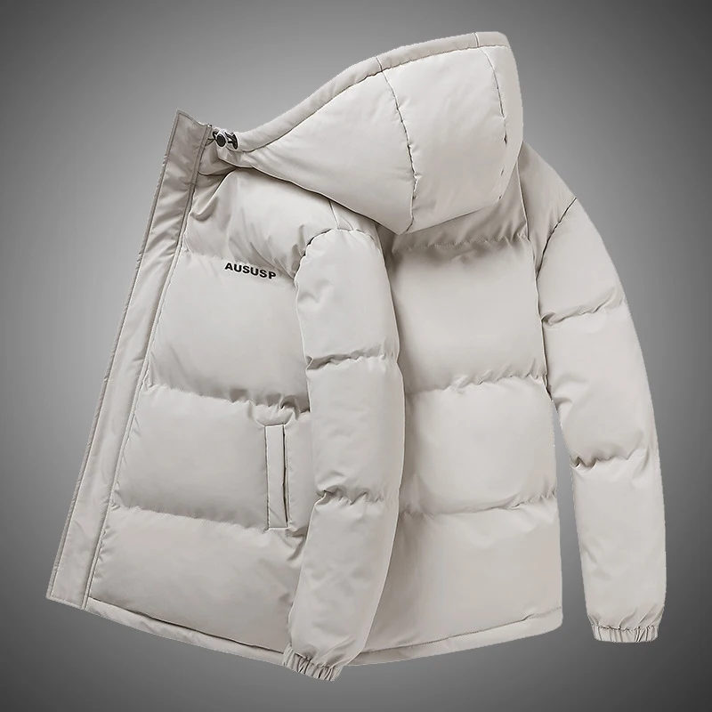 5XL Men's White Duck Down Jacket Warm Hooded Thick Puffer Jacket Coat Male Casual High Quality Overcoat Thermal Winter Parka Men