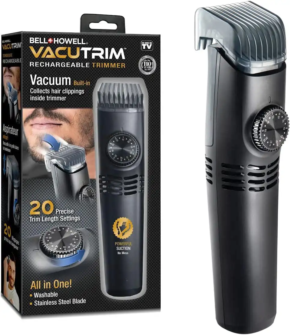 

Вакуумный триммер для волос VacuTrim, Аккумуляторная Беспроводная Машинка для стрижки волос