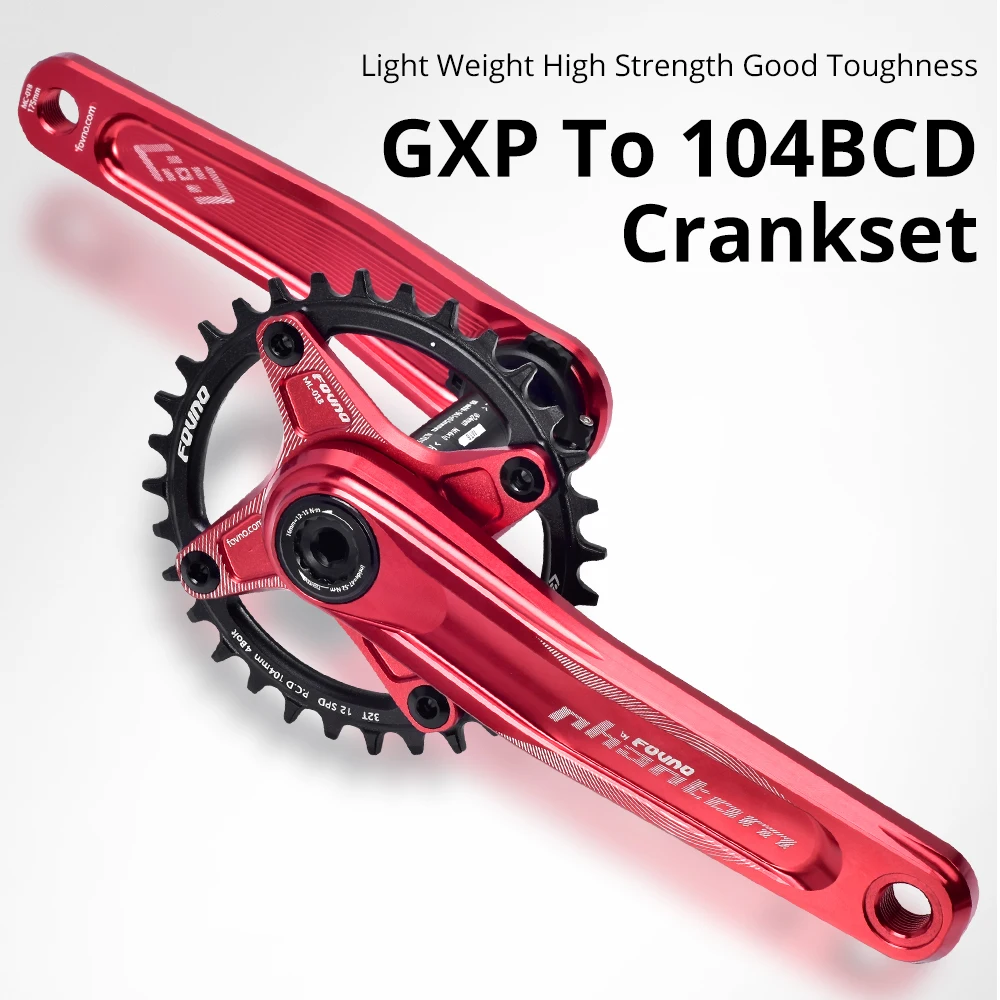 

Mountain Bike Full CNC Crankset GXP To 104 BCD Crankset 170/175mm Bottom Bracket 68-73/83mm for Shimano SRAM Bicycle Pieces