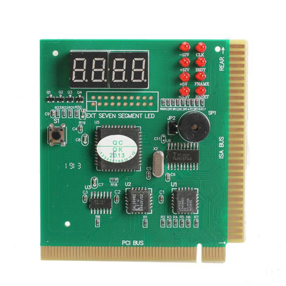 

4-Digit PC Analyzer Computer Diagnostic Post Card Motherboard Fault Tester for ISA PCI Bus Main Board