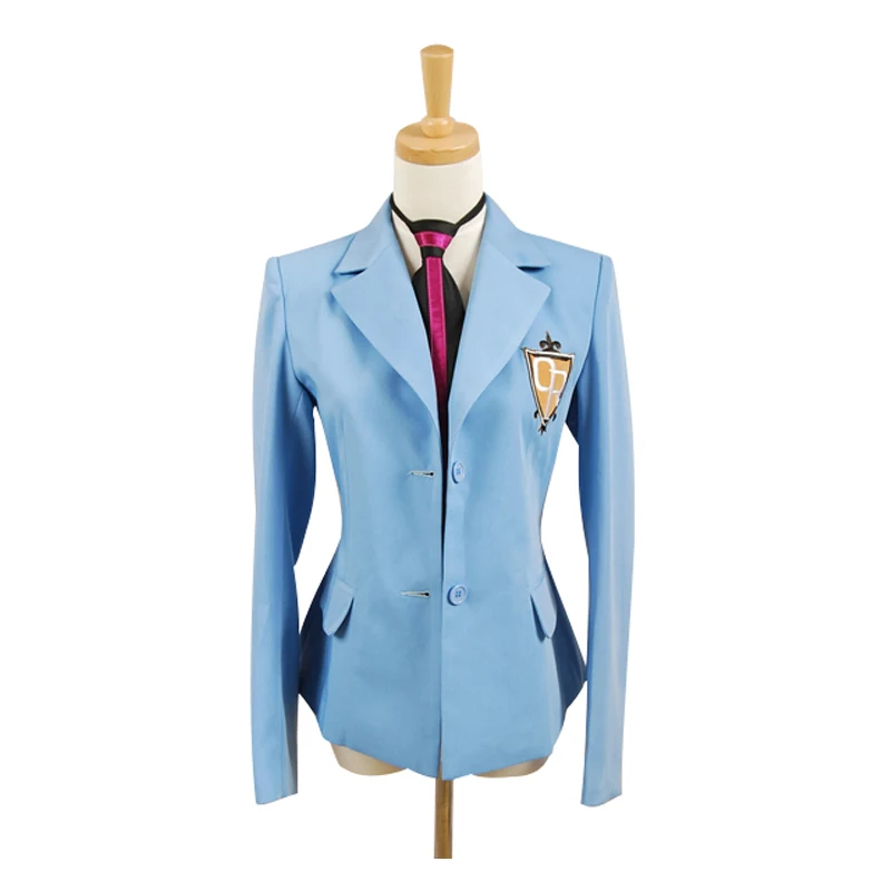 

Jacket and Tie Only Ouran High School men women Host Club School Haruhi Kyoya Hikaru Takashi Uniform Cosplay Costume and wig