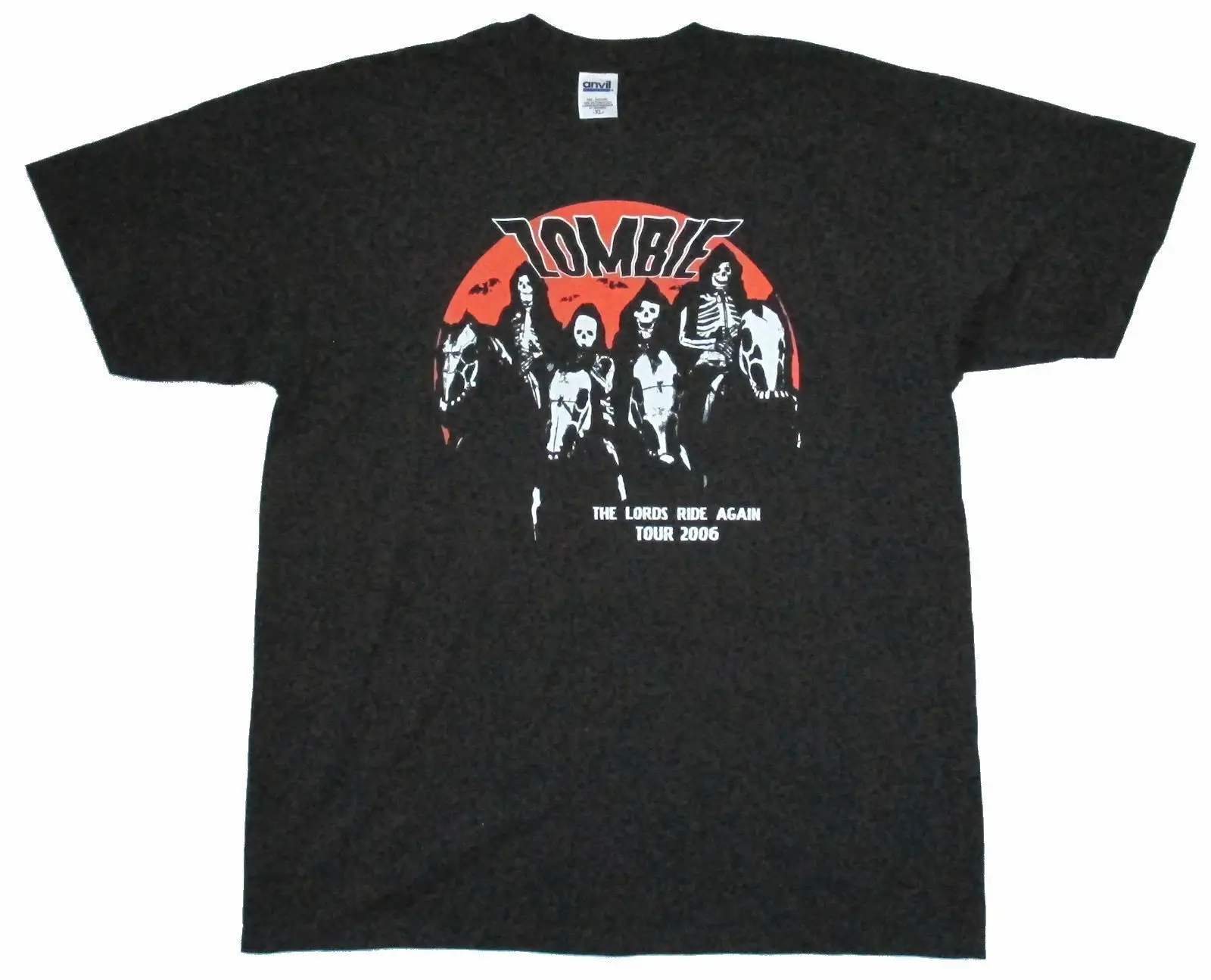 

Rob Zombe Skeletons The Lords Ride Again Tour 2006 Black T Shirt New