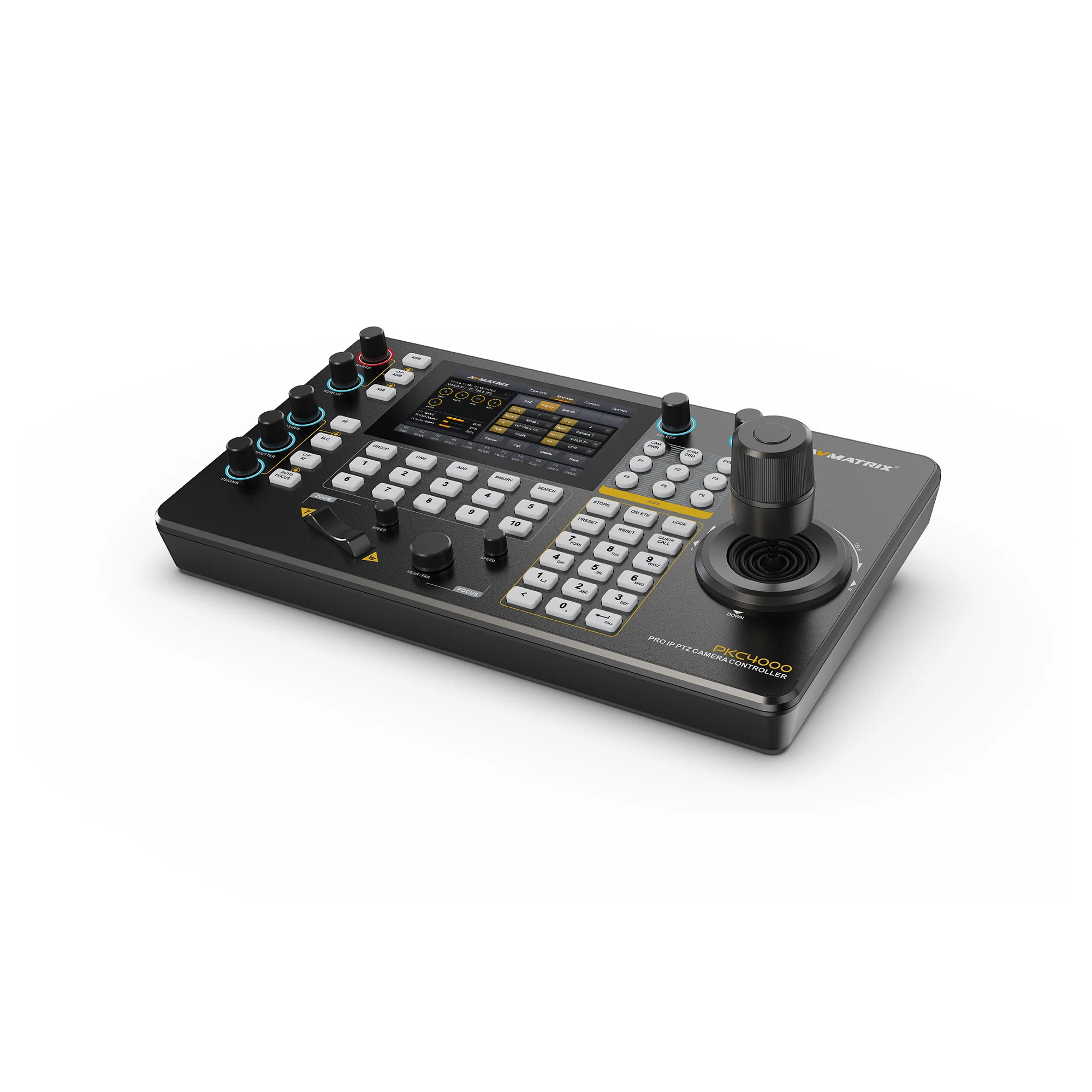 Клавиатура управления PTZ-камерой Avmatrix PKC4000 с 5-дюймовым экраном и 4D-джойстиком