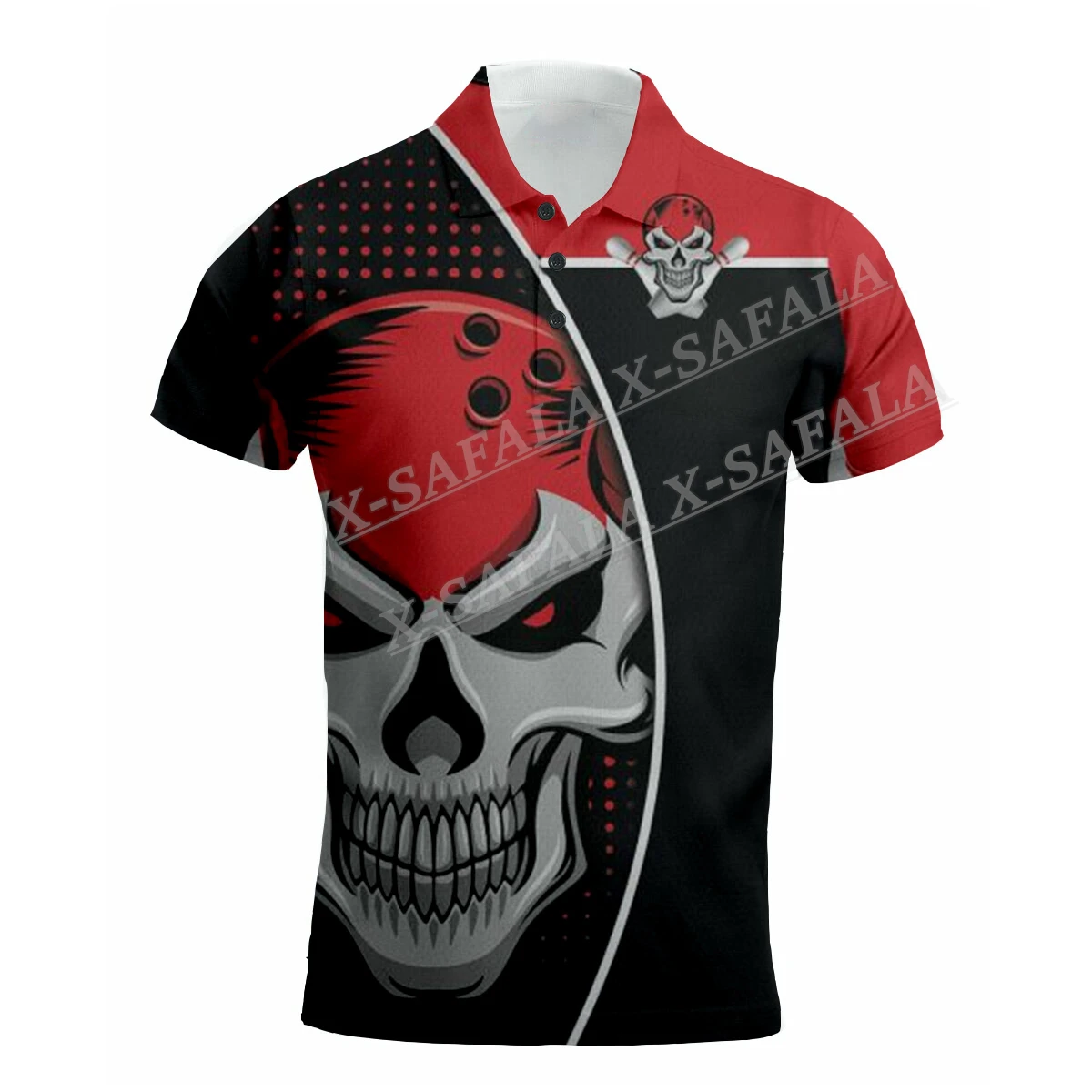 

Bowling Player Lover Club Skull Sports Customed Polo Shirt Sleeves Man Overshirt Casual New Summer Fashion Clothing Tracksuits11