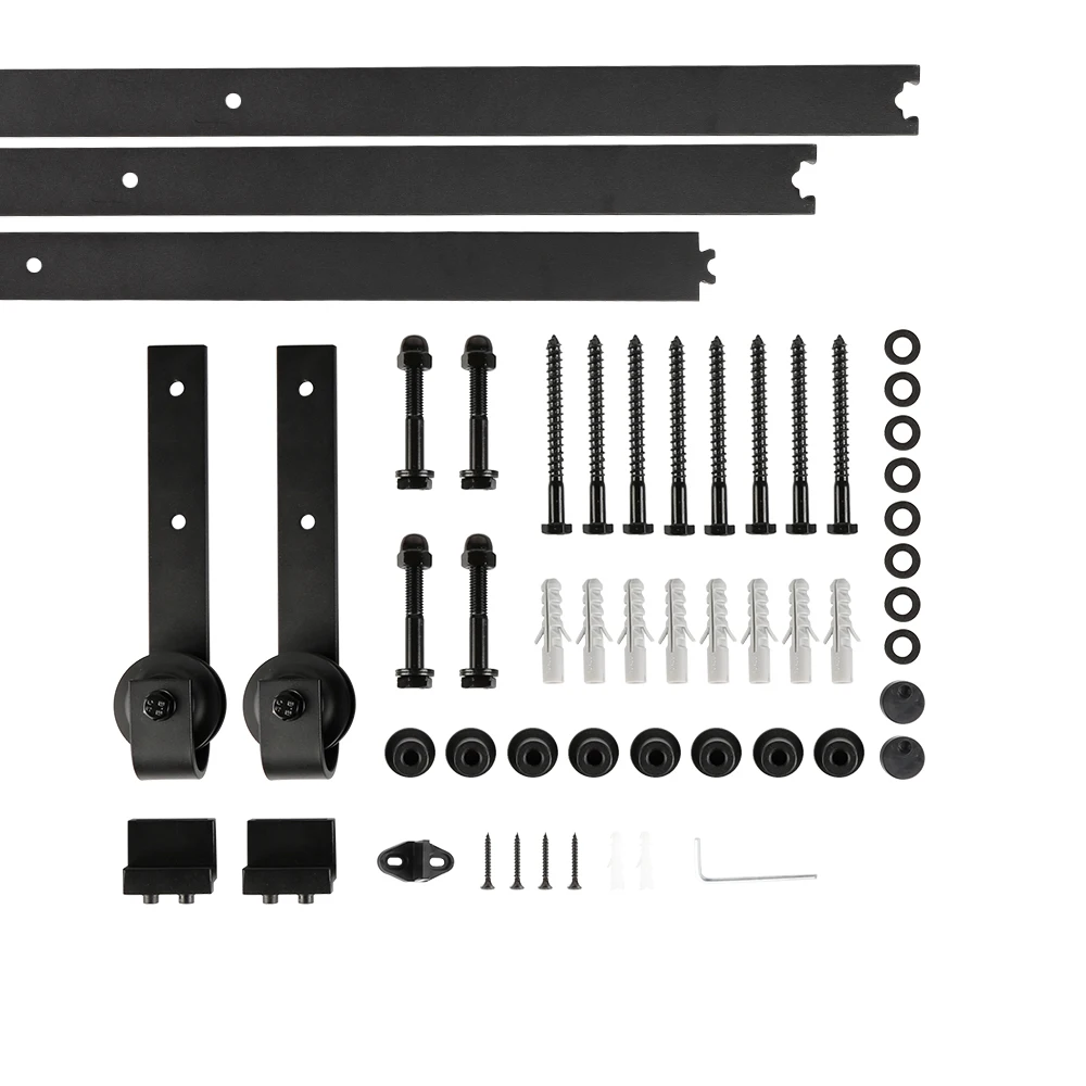 

Mini Sliding Barn Door Tracks/Pulleys Hardware Kits For Cabinet Doors Rail Set Smooth Silent Mounted Hanging Rail Hanger Track
