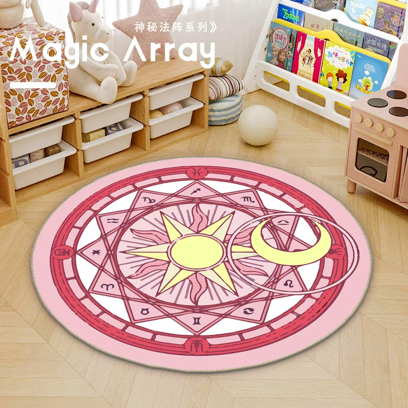 

Versatile Sakura Magic Array Bedroom Cartoon Circular Carpet Cloakroom Mirror Front Carpet Computer Chair Swivel Chair Hanging B