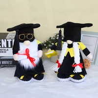 cute rudolph doll plush elf school gnomes graduation caps and gown gnomes graduation gift