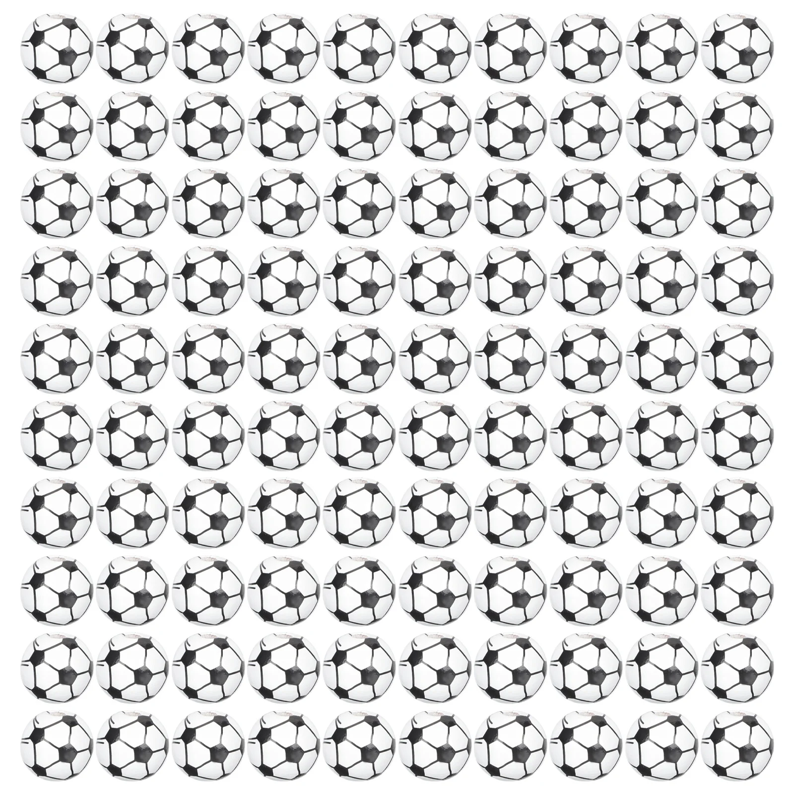 

100 Pcs DIY Wooden Beads Decorative American Style Handcrafted Jewelry Sport Accessories