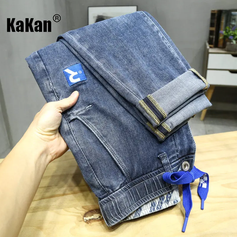 Kakan - Casual Loose Fit Jeans From Europe and The United States, New Micro Span Junior Jeans for Spring and Summer Men's23-3636