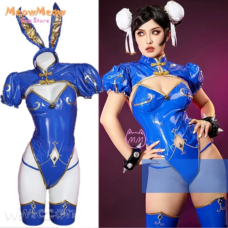 Street Chunli Chun Li Косплей Костюм Парик Истребитель Игра SF Ролевая Банни Наряд Для