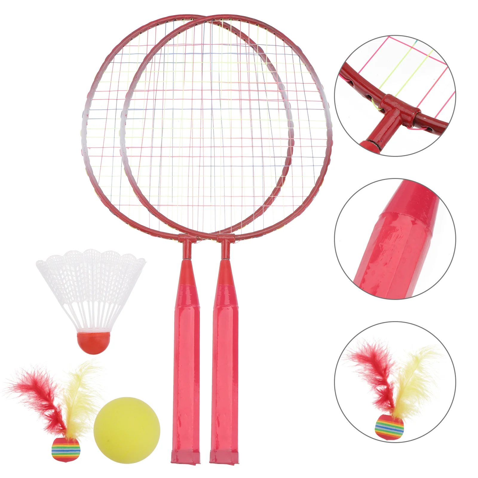 

Badminton Tennis Rackets Balls Set Children Kids Outdoor Sports Parent-Child Sports Educational Sports Game Toys for Children