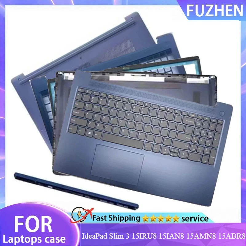 Фото Новинка для ноутбуков IdeaPad Slim 3 15IRU8 15IAN8 15AMN8 15ABR8: задняя крышка экрана, передняя рамка, верхний корпус, нижняя крышка, клавиатура. №1