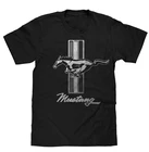 Лидер продаж 2022, футболка с логотипом Ford Mustang, черная крутая футболка, 100% хлопок, Всесезонная Удобная футболка с поглощением пота для мужчин