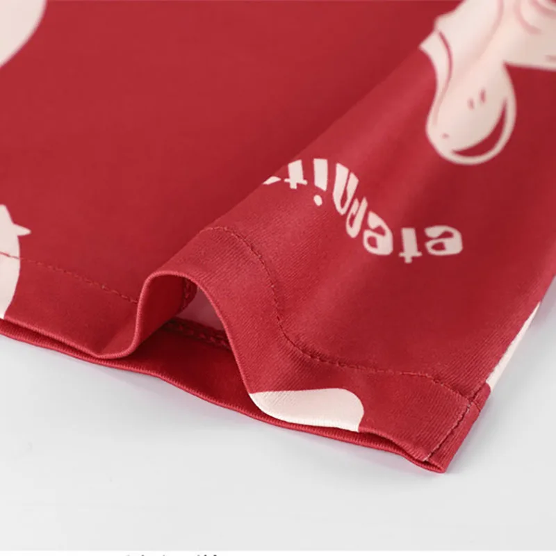 Lounge Wear Pajama Sets For Couples Long Sleeve Night Clothes Wedding Couple Sleep Romance Comfortable Red Room Dear Pajama