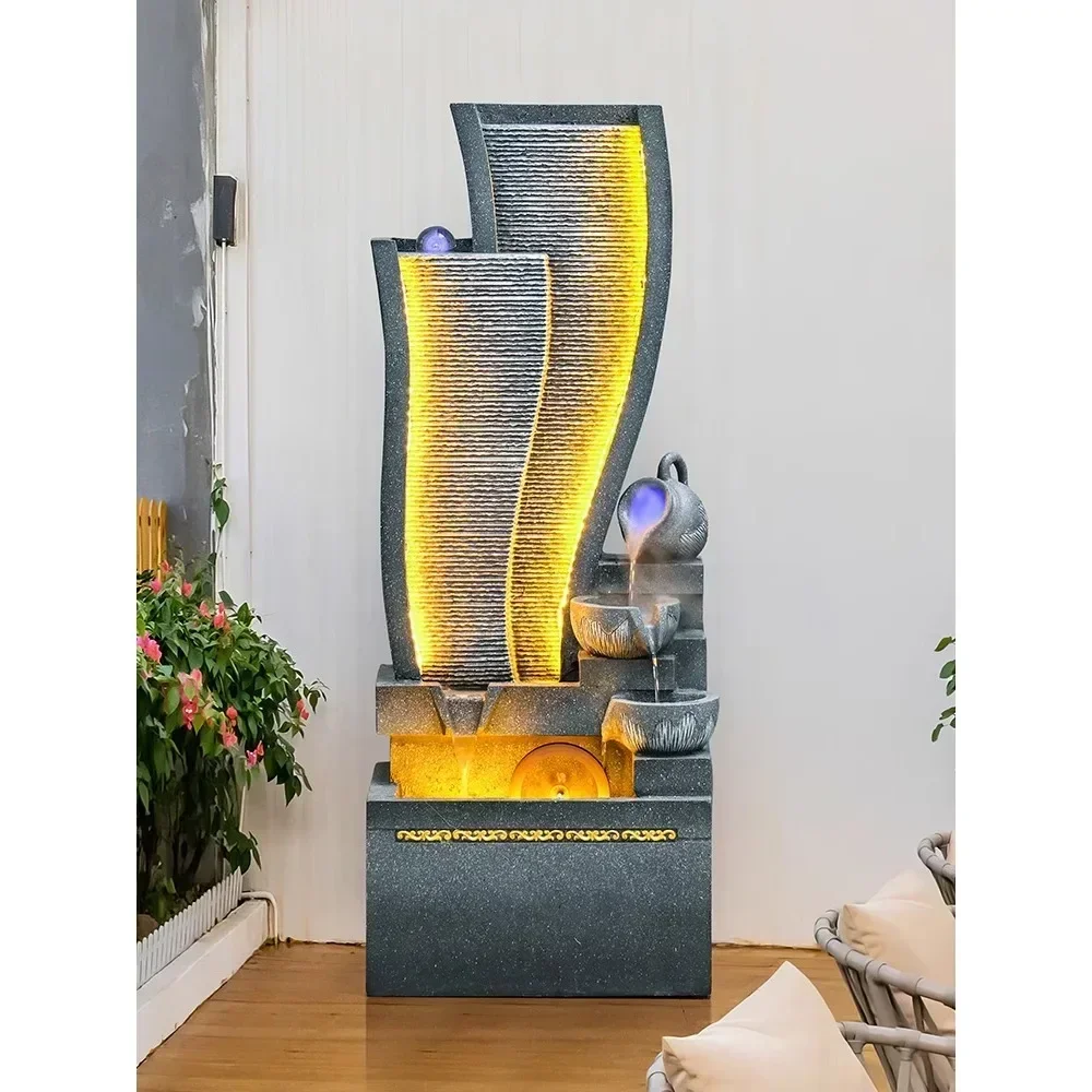 Nowoczesna prosta płynąca woda tworzy pieniądze ozdoba cyrkulacyjna nawilżacz do salonu w biurze podłoga domu koło feng shui ląd