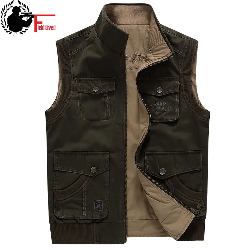 

2023 Men's Vest Sleeveless Jacket Plus Big Size Waistcoat Male Photographer Large Size 5XL 6XL 7XL 8XL 9XL Many Pocket Unloading