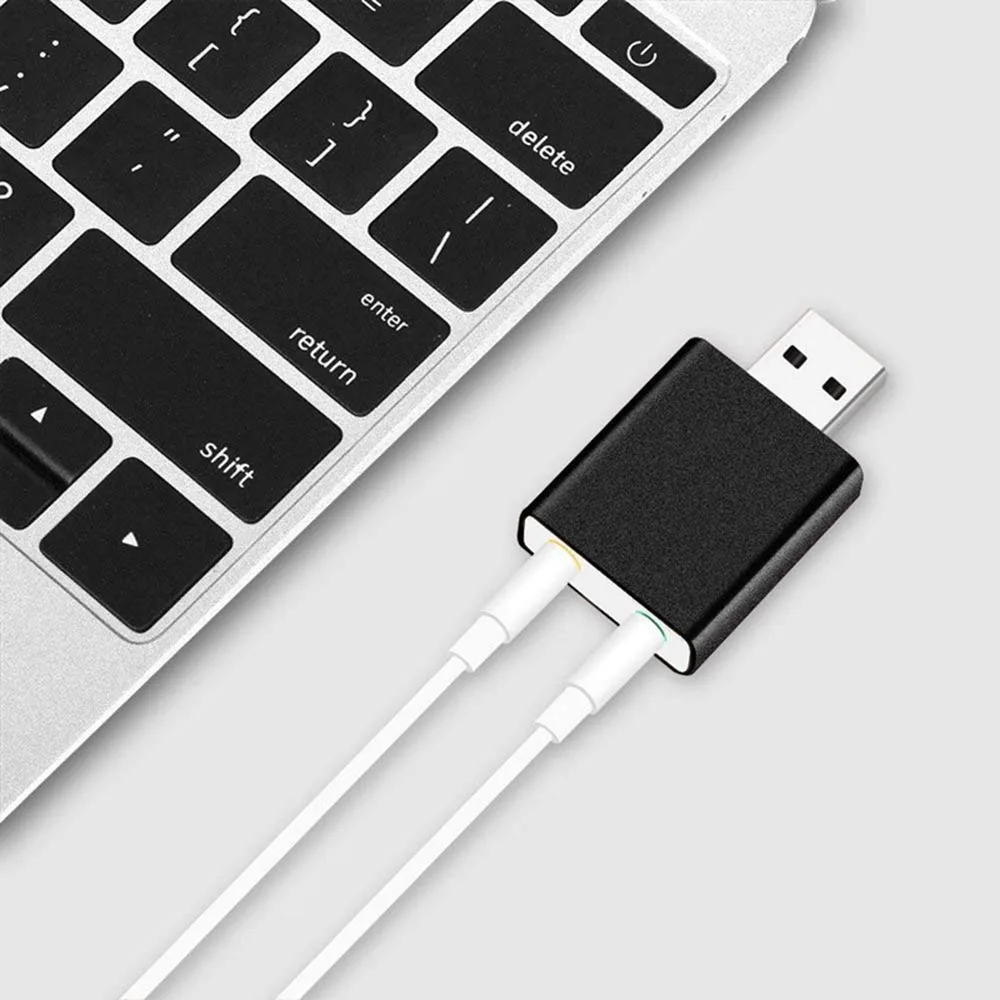 Внешняя звуковая карта USB с разъемом 3 5 мм переходник для наушников микрофон