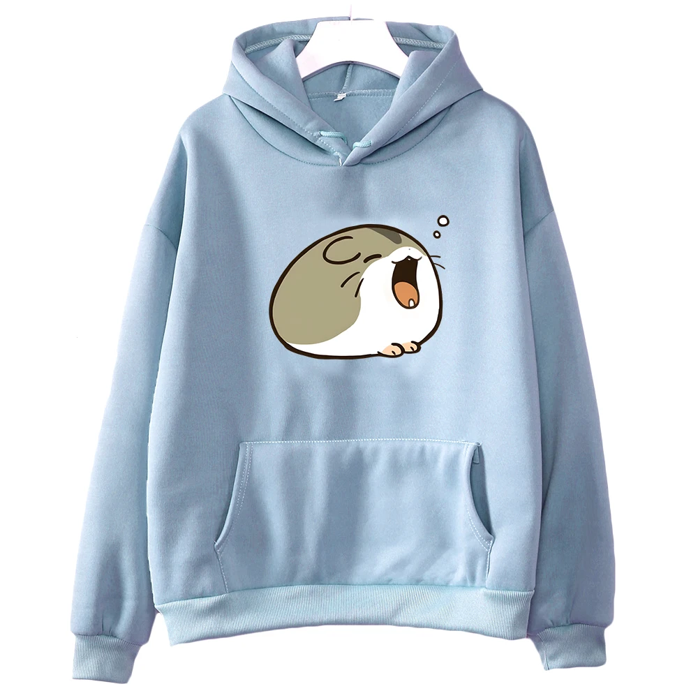 

Hamster Harajuku Hoodies Japanese Anime Manga Print Sweatshirt High Street Women/men Hip Hop Punk Slight Strech Regular Full
