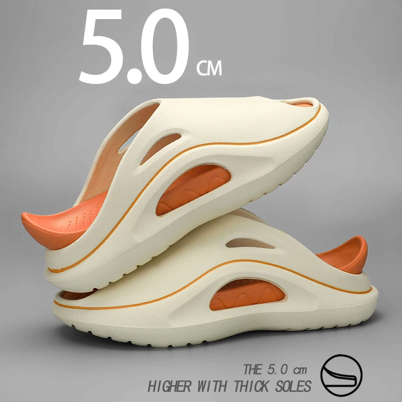 Thick Platform Bathroom Home Slippers men Fashion Soft Sole EVA Indoor Slides men's Sandals 2023 Summer Non-slip Flip Flops