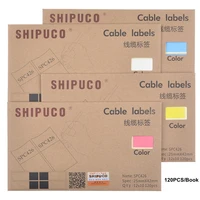 shipuco label paper wrap around mesh cable labels sticker handwritten waterproof color sticker number tube sticker