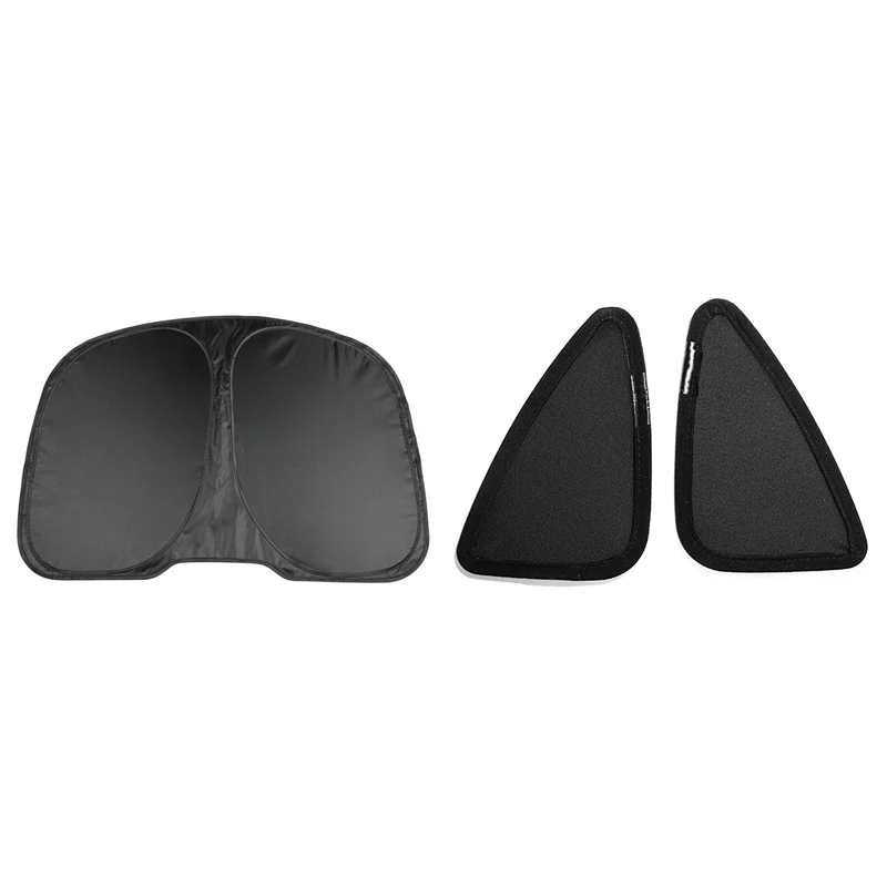 

3X For Tesla Model Y 2021 Car Front Rear Windshield Side Window Privacy Shade Skylight Blind Shading Net B & E