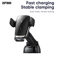 15w car accessories wireless cellphones charger phone holder for iphone 12 13 pro induction charger mount automatic clamping