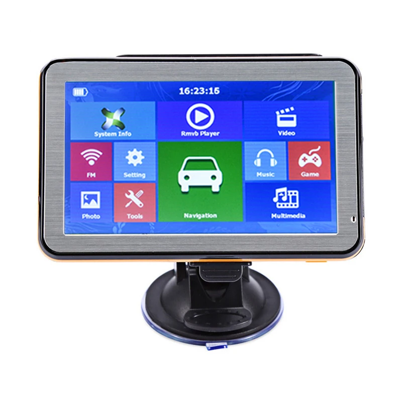 5 &quotHD Автомобильная GPS-навигация FM новейшая Карта Европы спутниковая навигация