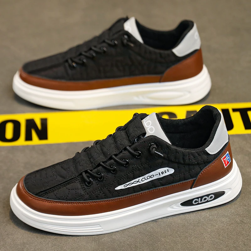 

Fashion Men's Casual Sneakers Breathable Comfortable Men's Tennis Shoes Anti-slip Wear-resistant Men Athletic Shoes Black White