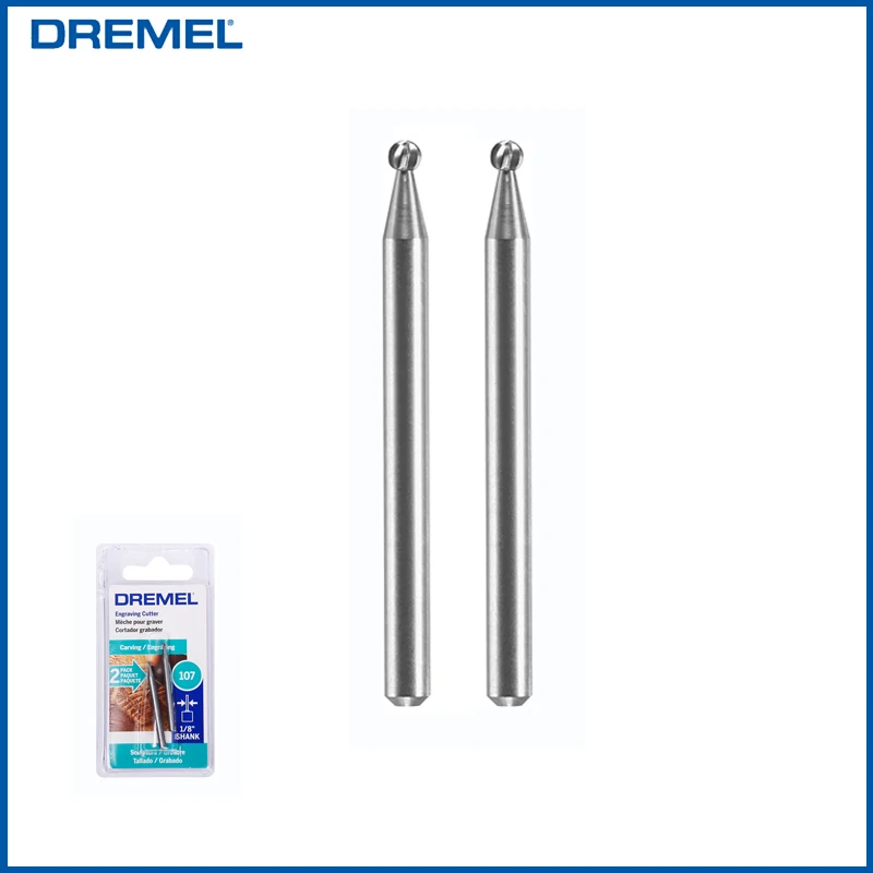 

Dremel 107 Engraving Bit Rotary Tool Accessory 1/8" Shank 3/32" Diameter Versatile Cutter Bit For Shaping Carving Engraving